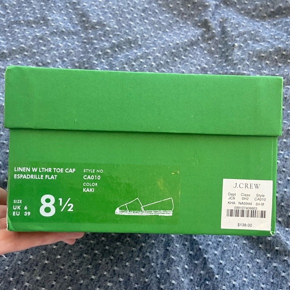 J. Crew -  Espadrilles - Made-in-Spain cap toe in linen - Sz 8.5 Item CA010 NWT - Picture 5 of 14
